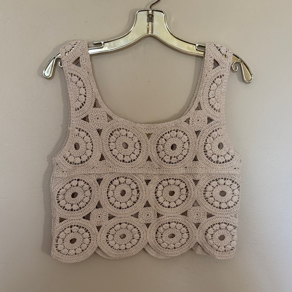 Rebellion Cream Crochet Top